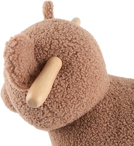 Bieco Plüsch Schaukeltier REH, 60 cm | Kinder Schaukelstuhl mit Sicherheitsgurt | Baby Schaukel | Kleinkind |Schaukelwippe ab 9 Monate | Schaukelpferd Holz - Kaedas