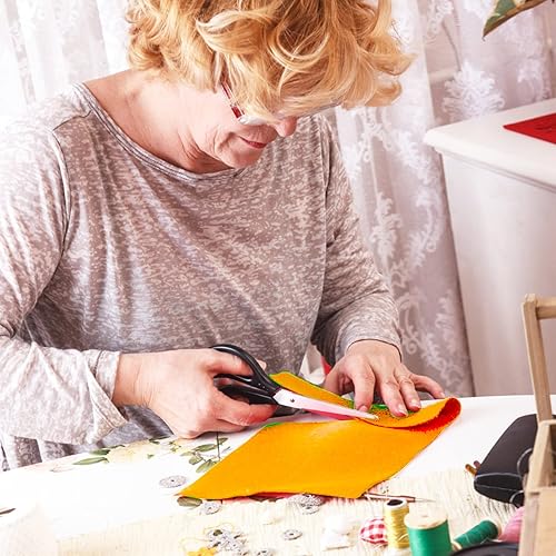 Jtnohx Filzstoff, Weiche Farbig Filz zum Basteln, 1,4mm dick Bastelfilz, 20x30cm Filzplatten für Heimwerker und Nähprojekte (Weiß) - Kaedas