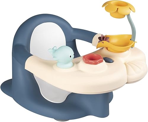 Smoby Toys - Little Smoby Baby-Badesitz ab 6 Monate - Badewannensitz mit Spieltisch inkl. Badewannenspielzeug - Sitzhilfe für Babys & Kleinkinder mit Saugnäpfen - Kaedas