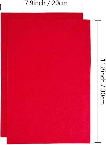 Jtnohx Filzstoff, Weiche Farbig Filz zum Basteln, 1,4mm dick Bastelfilz, 20x30cm Filzplatten für Heimwerker und Nähprojekte (Weiß) - Kaedas