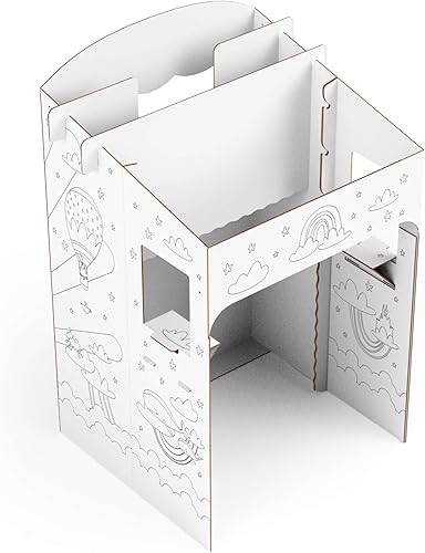 FOLDZILLA Puppentheater 0,75 x 0,70 x 1,25 m aus Pappe Theater Karton - Kasperletheater Märchen - Kaedas