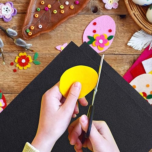 Jtnohx Filzstoff, Weiche Farbig Filz zum Basteln, 1,4mm dick Bastelfilz, 20x30cm Filzplatten für Heimwerker und Nähprojekte (Weiß) - Kaedas