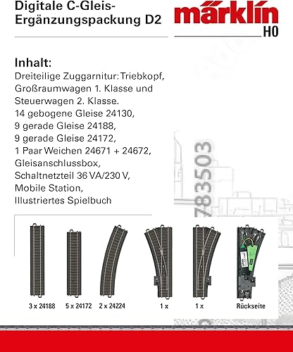 Märklin 24802 - Digitale C-Gleis-Ergänzungspackung D2, Spur H0 - Kaedas