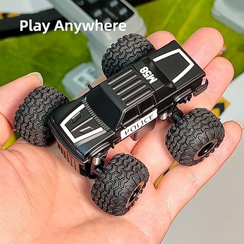 LDARC Mini RC Crawler 1:43 4WD All Terrain RC Rock Truck Ideal Für Raupenfahrzeug-Enthusiasten 2.4Ghz Maßstab Ferngesteuertes Auto Modell Kommt Mit DIY Weißer Karosserie (Wüstengelb) - Kaedas