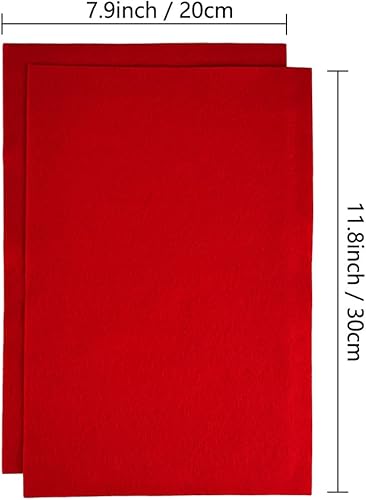 Jtnohx Filzstoff, Weiche Farbig Filz zum Basteln, 1,4mm dick Bastelfilz, 20x30cm Filzplatten für Heimwerker und Nähprojekte (Weiß) - Kaedas