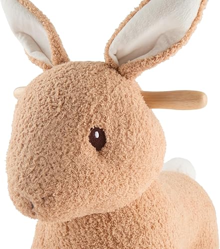 Bieco Plüsch Schaukeltier REH, 60 cm | Kinder Schaukelstuhl mit Sicherheitsgurt | Baby Schaukel | Kleinkind |Schaukelwippe ab 9 Monate | Schaukelpferd Holz - Kaedas