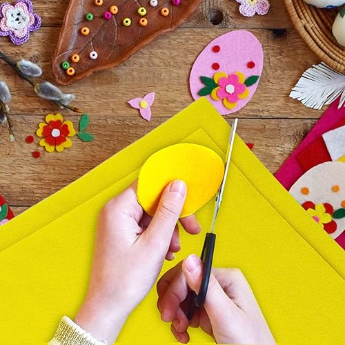 Jtnohx Filzstoff, Weiche Farbig Filz zum Basteln, 1,4mm dick Bastelfilz, 20x30cm Filzplatten für Heimwerker und Nähprojekte (Weiß) - Kaedas