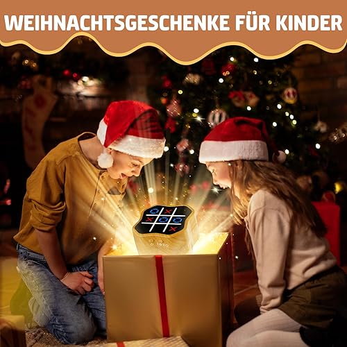 Hot Bee 4-in-1 Elektronisches Tic Tac Toe Spiel für Kinder ab 8 Jahren, Big Eat Small Game, 4 Spielmodi, Elektrisches Tic Tac Toe für Zuhause, Reisen und Partys, Geschenk für Junge 8 9 10 11 12 Jahre - Kaedas
