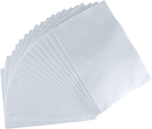 Jtnohx Filzstoff, Weiche Farbig Filz zum Basteln, 1,4mm dick Bastelfilz, 20x30cm Filzplatten für Heimwerker und Nähprojekte (Weiß) - Kaedas