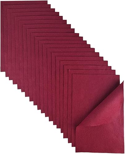 Jtnohx Filzstoff, Weiche Farbig Filz zum Basteln, 1,4mm dick Bastelfilz, 20x30cm Filzplatten für Heimwerker und Nähprojekte (Weiß) - Kaedas