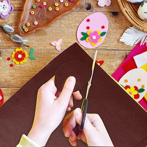 Jtnohx Filzstoff, Weiche Farbig Filz zum Basteln, 1,4mm dick Bastelfilz, 20x30cm Filzplatten für Heimwerker und Nähprojekte (Weiß) - Kaedas