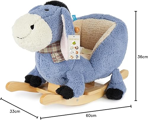 Bieco Plüsch Schaukeltier REH, 60 cm | Kinder Schaukelstuhl mit Sicherheitsgurt | Baby Schaukel | Kleinkind |Schaukelwippe ab 9 Monate | Schaukelpferd Holz - Kaedas