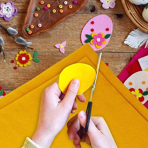 Jtnohx Filzstoff, Weiche Farbig Filz zum Basteln, 1,4mm dick Bastelfilz, 20x30cm Filzplatten für Heimwerker und Nähprojekte (Weiß) - Kaedas