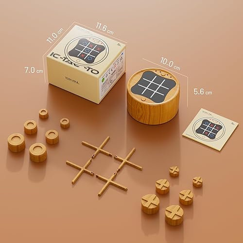 Hot Bee 4-in-1 Elektronisches Tic Tac Toe Spiel für Kinder ab 8 Jahren, Big Eat Small Game, 4 Spielmodi, Elektrisches Tic Tac Toe für Zuhause, Reisen und Partys, Geschenk für Junge 8 9 10 11 12 Jahre - Kaedas