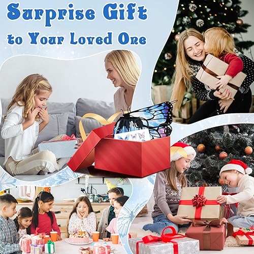 Kinwers Schmetterling Kostüm Kinder,4 Stück Kostüm Schmetterling Kinder Mädchen Schmetterlingsflügel mit Maske Haarreif Gazerock,Halloween Kostüm Karneval Fasching Cosplay - Kaedas