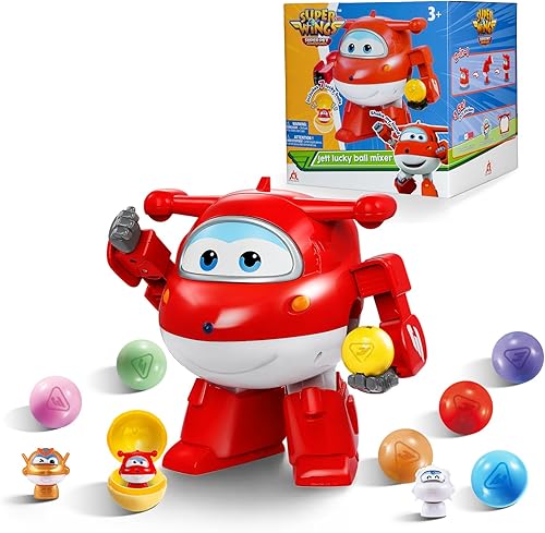 Super Wings Transforming Flugzeug Super Iron Donnie ca. 12,7 cm große mit Superbällen, Verwandelbares Spielzeug-Flugzeug und Roboterfigur für Kinder ab 3 Jahren Jungen Mädchen - Kaedas