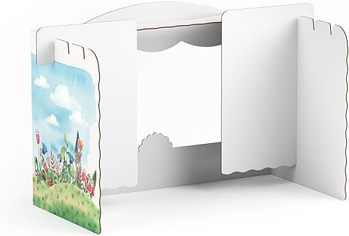FOLDZILLA Puppentheater 0,75 x 0,70 x 1,25 m aus Pappe Theater Karton - Kasperletheater Märchen - Kaedas