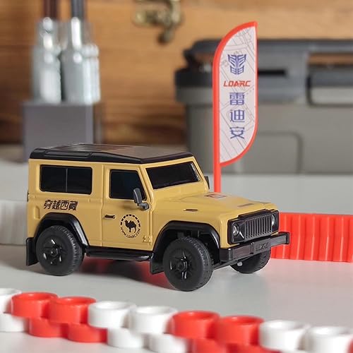 LDARC Mini RC Crawler 1:43 4WD All Terrain RC Rock Truck Ideal Für Raupenfahrzeug-Enthusiasten 2.4Ghz Maßstab Ferngesteuertes Auto Modell Kommt Mit DIY Weißer Karosserie (Wüstengelb) - Kaedas
