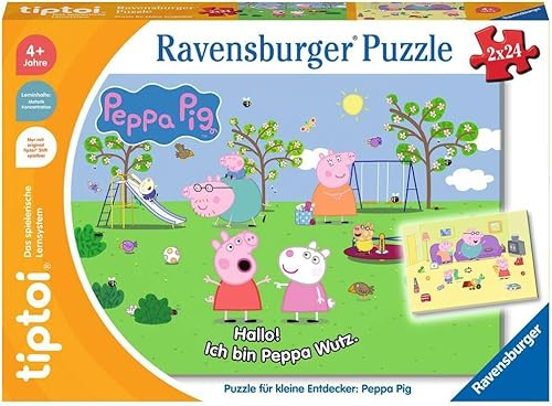 Ravensburger tiptoi Puzzle 00163 Puzzle für kleine Entdecker: Peppa Pig, Kinderpuzzle für Kinder ab 4 Jahren, für 1 Spieler - Kaedas