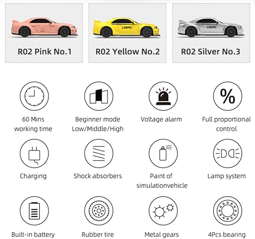 LDARC Mini RC Crawler 1:43 4WD All Terrain RC Rock Truck Ideal Für Raupenfahrzeug-Enthusiasten 2.4Ghz Maßstab Ferngesteuertes Auto Modell Kommt Mit DIY Weißer Karosserie (Wüstengelb) - Kaedas