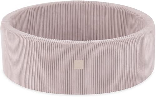 MISIOO Bällebad mit Schaumstoff-Füllung - 90x30cm - 200 Bälle für Bällebad - Hochwertige Bällebad Bälle für Kinder - Weiches und Sicheres Spielzeug - Waschbar - Kaedas