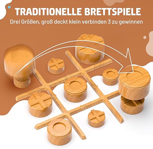 Hot Bee 4-in-1 Elektronisches Tic Tac Toe Spiel für Kinder ab 8 Jahren, Big Eat Small Game, 4 Spielmodi, Elektrisches Tic Tac Toe für Zuhause, Reisen und Partys, Geschenk für Junge 8 9 10 11 12 Jahre - Kaedas