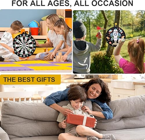 Flintronic Dartscheibe Magnetisch, Magnetisch Sichere Dartscheibe mit 14 Dartpfeilen, Dartscheibe Junge Spielzeug Geschenk für Drinnen und Draußen Party Spiel,für Kinder und Erwachsene - Kaedas
