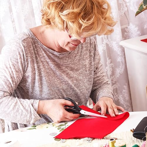 Jtnohx Filzstoff, Weiche Farbig Filz zum Basteln, 1,4mm dick Bastelfilz, 20x30cm Filzplatten für Heimwerker und Nähprojekte (Weiß) - Kaedas