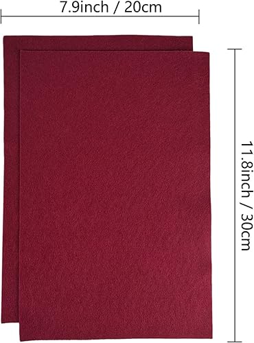 Jtnohx Filzstoff, Weiche Farbig Filz zum Basteln, 1,4mm dick Bastelfilz, 20x30cm Filzplatten für Heimwerker und Nähprojekte (Weiß) - Kaedas