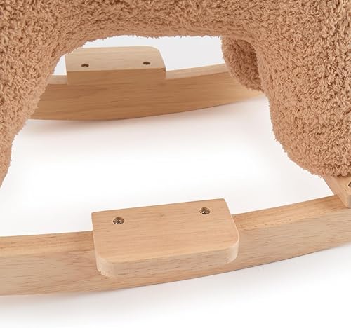 Bieco Plüsch Schaukeltier REH, 60 cm | Kinder Schaukelstuhl mit Sicherheitsgurt | Baby Schaukel | Kleinkind |Schaukelwippe ab 9 Monate | Schaukelpferd Holz - Kaedas