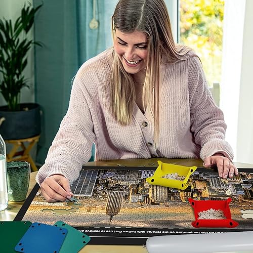 MOZOOSON Puzzlematte für 1500 Puzzle Teile, Puzzle Matte Roll Up Puzzle Aufbewahrung, Puzzle Roll Storage Mat für Bis 500 1000 1500 Puzzle Zubehör Aufbewahrung mit Praktisches Puzzle Zubehör - Kaedas