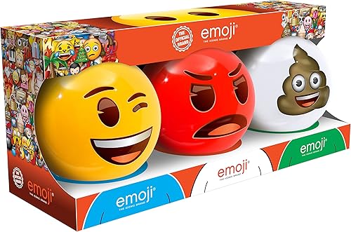 Emoji Unisex Mini-Völkerball-Set, rot, 3 Stück - Kaedas
