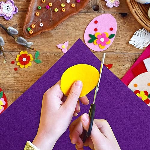 Jtnohx Filzstoff, Weiche Farbig Filz zum Basteln, 1,4mm dick Bastelfilz, 20x30cm Filzplatten für Heimwerker und Nähprojekte (Weiß) - Kaedas