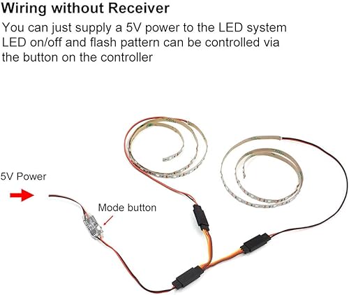elechawk Ferngesteuerter LED-Lichtstreifen für RC Starrflügler Flying Wing Plane AR Wing Drone Modellauto Truck - Kaedas
