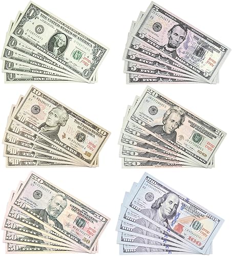 150 Blätter Spielgeld Dollar Scheine Falschgeld, Fake Feldscheine, Prop Money, Film Play Geldscheine Toy Fake Copy Dollar Money für Party Money Gun - Kaedas