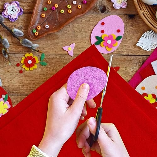 Jtnohx Filzstoff, Weiche Farbig Filz zum Basteln, 1,4mm dick Bastelfilz, 20x30cm Filzplatten für Heimwerker und Nähprojekte (Weiß) - Kaedas