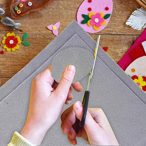 Jtnohx Filzstoff, Weiche Farbig Filz zum Basteln, 1,4mm dick Bastelfilz, 20x30cm Filzplatten für Heimwerker und Nähprojekte (Weiß) - Kaedas