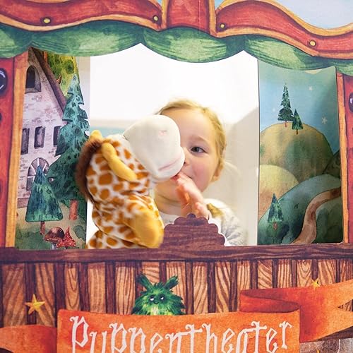 FOLDZILLA Puppentheater 0,75 x 0,70 x 1,25 m aus Pappe Theater Karton - Kasperletheater Märchen - Kaedas