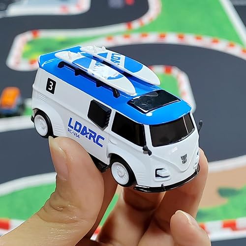 LDARC Mini RC Crawler 1:43 4WD All Terrain RC Rock Truck Ideal Für Raupenfahrzeug-Enthusiasten 2.4Ghz Maßstab Ferngesteuertes Auto Modell Kommt Mit DIY Weißer Karosserie (Wüstengelb) - Kaedas