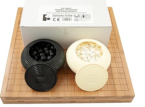 Hebsacker Verlag - Go-Set Bambus Deluxe (mit Yunzi-Steinen) - Kaedas