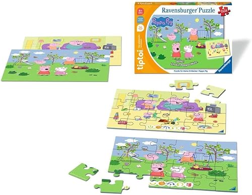Ravensburger tiptoi Puzzle 00163 Puzzle für kleine Entdecker: Peppa Pig, Kinderpuzzle für Kinder ab 4 Jahren, für 1 Spieler - Kaedas